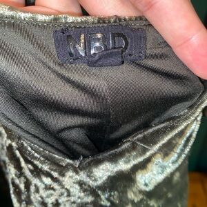 NBD Metallic Silver Dress